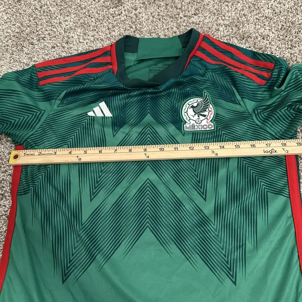 adidas Men's Mexico National Team 2022/23 Green Slim Fit Jersey - Size Medium